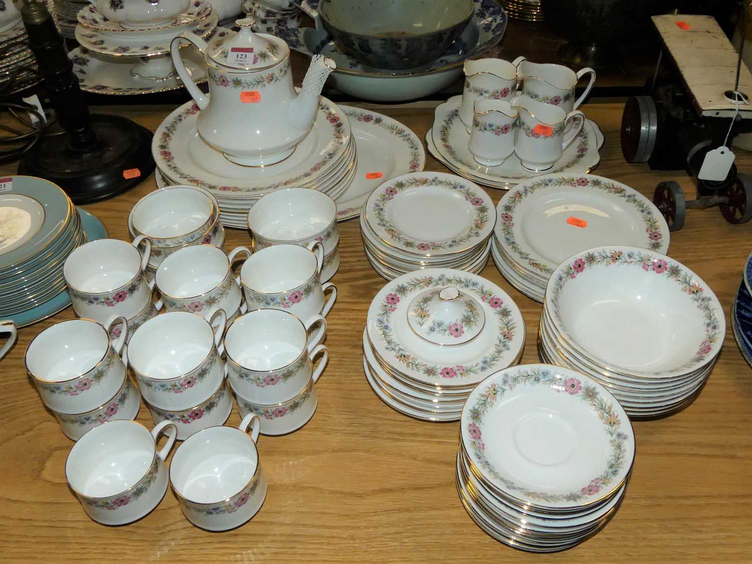 An extensive Paragon Fine Bone China dinner and tea service, in the Belinda pattern