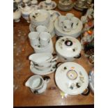 An extensive Royal Doulton dinner and tea service, in the Westwood pattern TC1025