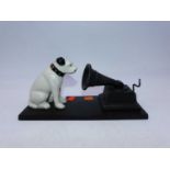 A reproduction cast iron model of Nipper, w.22cm