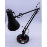 A Herbert Terry style brown painted angle poise desk lamp