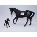 A Royal Doulton figure of the horse Black Beauty, having a printed mark verso together with a