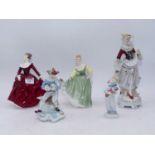 Two Roya Doulton figurines, being Fragrance HN3311 and Fair Lady HN2193; together with a continental