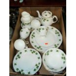 A Colclough part dinner and tea service in the Ivy pattern