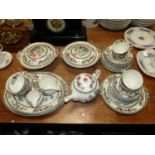 A Johnson Brothers part dinner and tea service, in the Indian Tree pattern