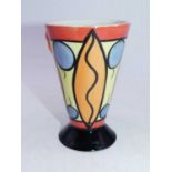 A Lorna Bailey eggcup in the Art Deco style having printed Old Ellgreave pottery mark verso,