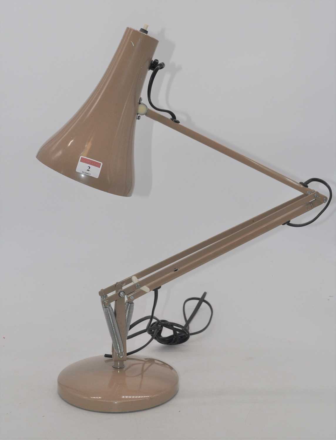 A 1970s Herbert Terry style brown painted angle poise desk lamp, stamped Angle Poise Lighting