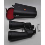 A cased pair of vintage Helios field binoculars
