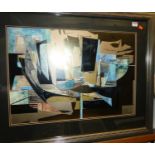 Tsa van der Zee - Abstract study, mixed media, signed lower right, 44 x 63cmGood condition.