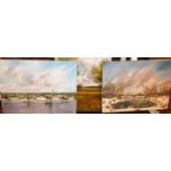 Raymond Price - Coastal scene, oil on canvas, signed lower right, 46 x 60cm; two other landscapes by