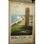Frank Henry Mason (1875-1965) - Walton on Naze 'It's quicker by train', reproduction railway