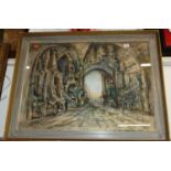 Adrian Hill (1895-1977) - Ancient place of worship, pastel, signed lower left, with Mall Galleries