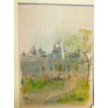 John Sargeant - Horseguards from St James' Park, watercolour, 31 x 22cm (unframed)