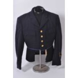 Steve Harley, a navy gabardine single breasted jacket, having two front pockets and four brass