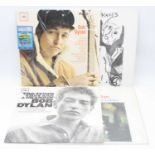 Bob Dylan, a collection of LP's to include S/T LP 5120 Sundazed 180 pressing, Planet Waves