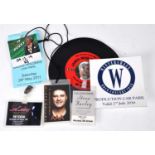 Steve Harley and related, a collection of assorted backstage passes, lanyards parking stickers and