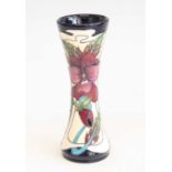 A contemporary Moorcroft Glory and Dreams pattern vase, of beaker form, underglaze tube-line