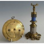 An early 20th century Negretti & Zambra brass weather forecaster, patented in 1915 No.6276, the