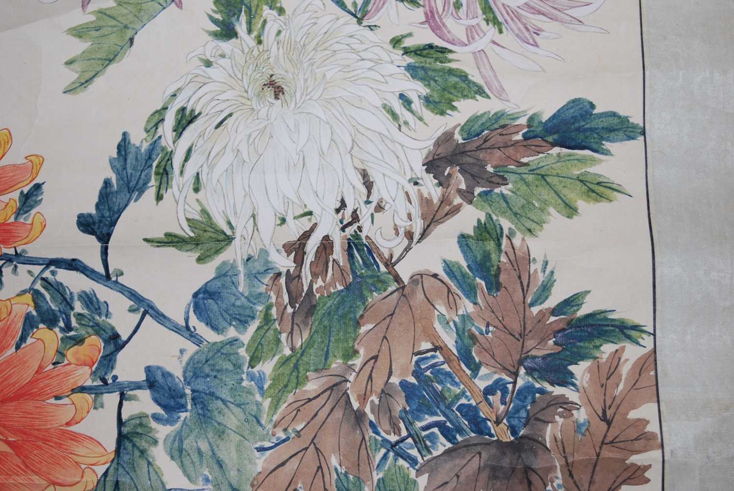 Yuan Yunyi (袁韻宜) (1920-2004) - Chrysanthemums, Republic of China scroll painting dated 1944, ink - Image 25 of 31