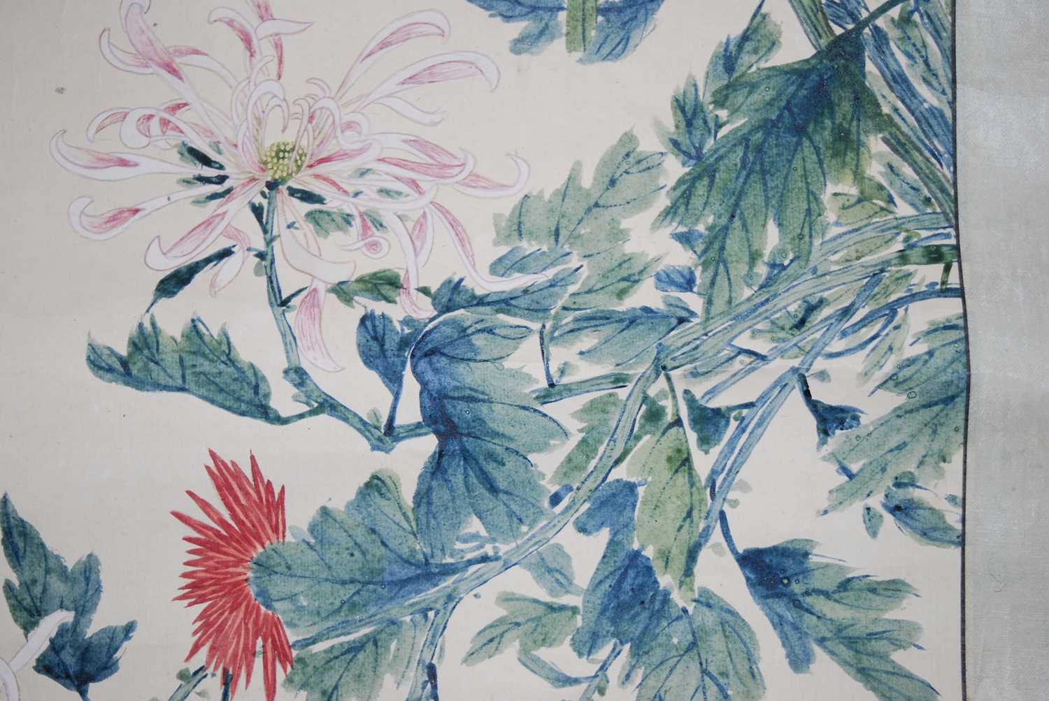 Yuan Yunyi (袁韻宜) (1920-2004) - Chrysanthemums, Republic of China scroll painting dated 1944, ink - Image 21 of 31