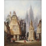 Henry Schafer (1833-1916) - Nuremberg, Germany, oil on canvas, signed with monogram and dated 1890