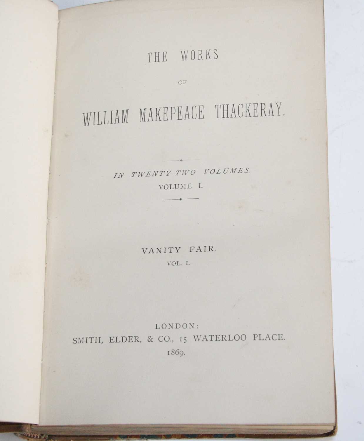 Thackeray, William Makepeace: The Works of William Makepeace Thackery, In Twenty-Two Volumes, Vanity - Image 2 of 3