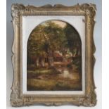 Thomas Churchyard (1790-1865) - The pond at Woodbridge, oil on panel, 31 x 24.5cm