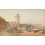 William Leighton Leitch (1804-1884) - Gulf of Salerno, Naples, watercolour, signed and dated 1873