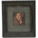 William John Wainwright (1855-1931) - Head and shoulders portrait of a monk, miniature