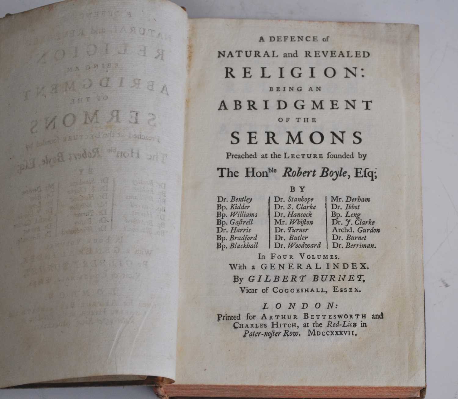 Boyle Lectures. A Defence of Natural and Revealed Religion: Being An Abridgement Of The Sermons - Bild 3 aus 5