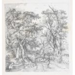 John Crome 1768-1821) - Road scene, Hethersett, etching on paper, 17 x 16cm