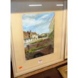 Clive Madgwick - Boxford, gouache, signed and dated lower right 1974, 33x24cm