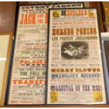 A Victorian advertising poster for Henglers Circus showing in Leeds, 70 x 35cm; and one other for