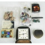 A collection of miscellaneous items, to include early 20th century lady's silver and enamelled