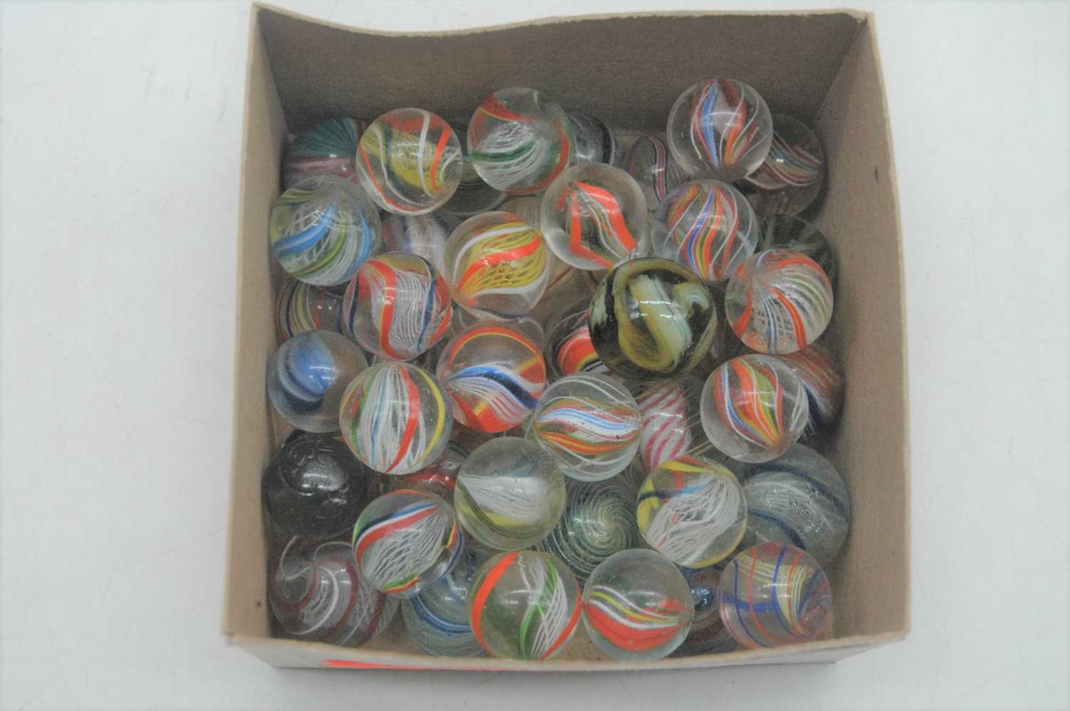 A collection of Victorian and later glass marbles