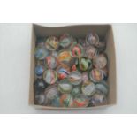 A collection of Victorian and later glass marbles