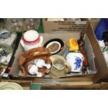 A collection of miscellaneous items, to include a moulded stoneware jug