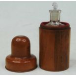 A late Victorian treen apothecary jar container, h.16cm