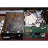 Three boxes of miscellaneous items to include glassware, ceramics etc