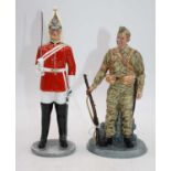 A Royal Doulton Classics Home Guard 22cm high, together with a Royal Doulton figure The Life Guard