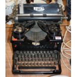 A vintage Royal typewriter, w.39cm