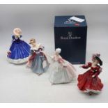 Four Royal Doulton porcelain figures of ladies, to include Patricia, Amy, Mary and Diana