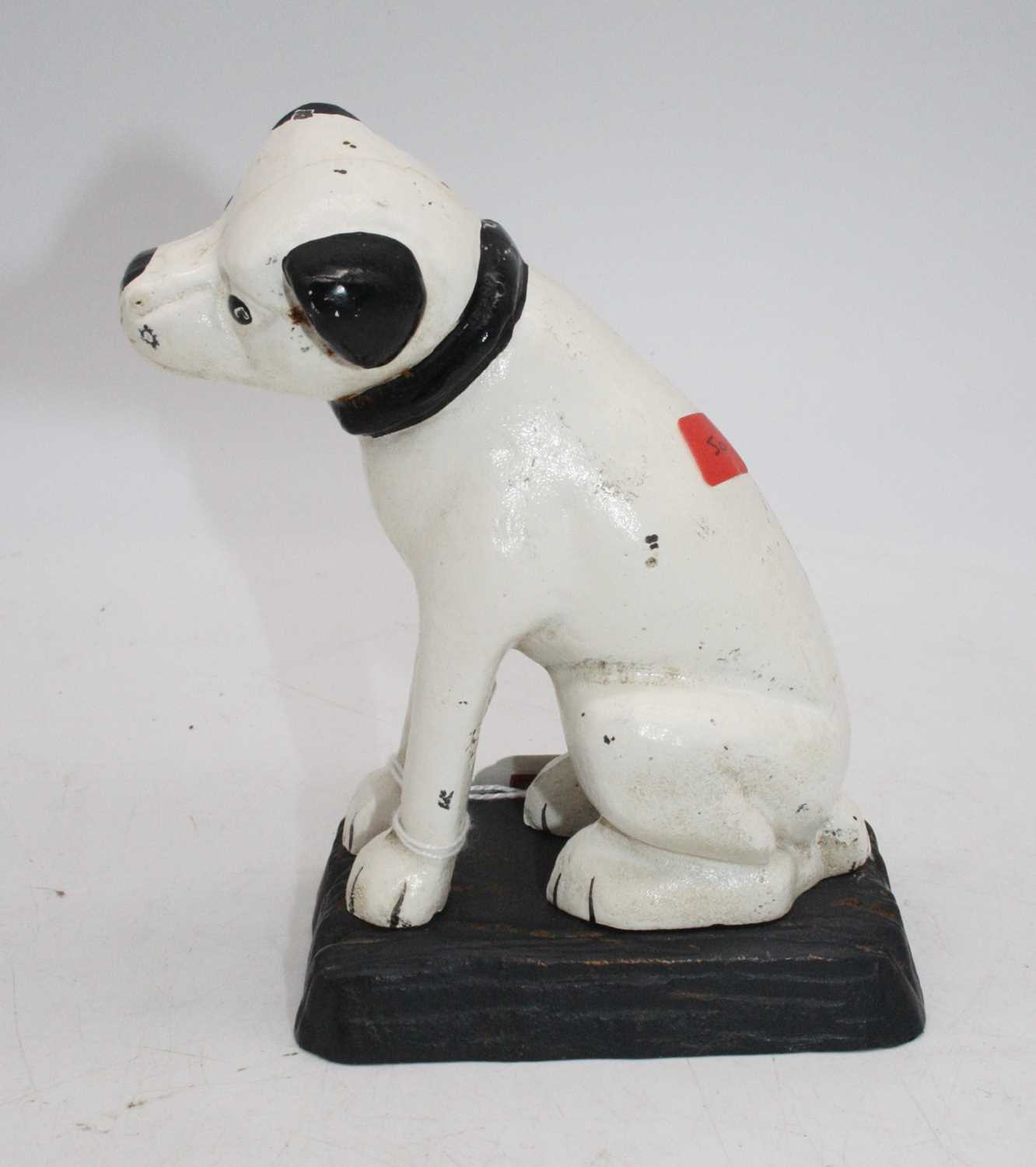 A reproduction cast iron model of Nipper, h.15cm