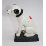 A reproduction cast iron model of Nipper, h.15cm