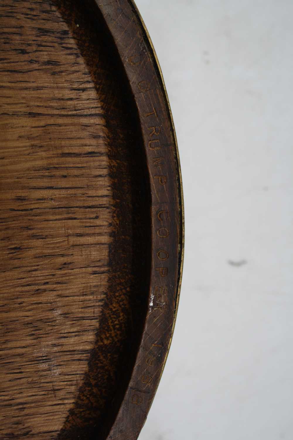 A brass coopered oak jardiniere, of oval form, w.27cm - Image 3 of 3