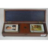 A 19th century rosewood and boxwood inlaid cribbage scorerextra images