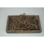 A collection of 18th century and later iron keys