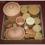 A collection of Henry Watson Pottery Terracotta Kitchen Wares