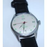 A gent's HMT Pilot steel cased wristwatch, having Parashock 17-jewel manual wind movement, case