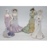 A collection of four Coalport figures of ladies to include Special memories, and Happy