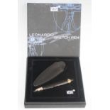 A boxed Montblanc Meisterstuck Leonardo Sketch Pen (pencil), in black and gold with white snowcap